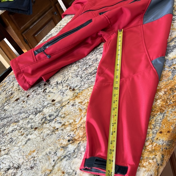 The North Face summit series Jacket red & Gray Softshell Lined Hood/ready XL - Picture 7 of 16